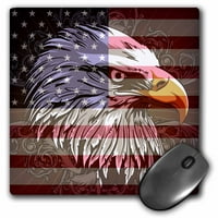 3drose ukrašeni patriotski ćelav orao i američka američka zastava Ponos odličan za četvrti jul Dan nezavisnosti,