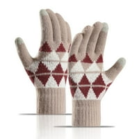 Rukavice za očuvanje toplote na dodirnim ekranom zimske rukavice sa dvostrukim slojem elastične narukvice