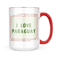 Neonblond I Love Paragvaj Soccer Field Trava Poklon za ljubitelje čaja za kavu