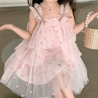 PIMFYLM lijepe vrtne haljine dječje djevojke ljeto pamučne platnene haljine lukne kaiševe bez rukava