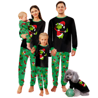 Baby Christmas Pajamas Organski pamuk PJS Božićni ispis Flannel pidžama za teen i odrasle i pse