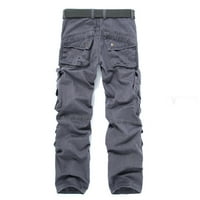 CLLIOS muške teretne pantalone plus veličina više džepova hlače radne borbene pantalone klasične planinarske