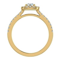 Okrugli ručni prstenovi Halo Diamond Ring 14K Gold 0. Carat