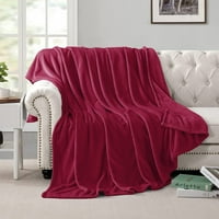 Astarin vino crvena runa baca za kauč i krevet - lagana mekana i topla plišana nejasna ugodne pokrivače