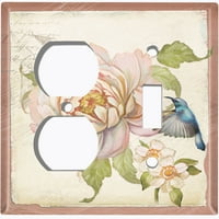 Preklopni poklopac ploče za metal svjetlo antikne cvjetni hummingbird Home Sketch FLW097
