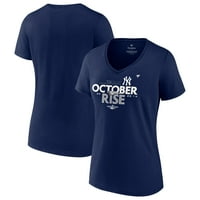 Ženska fanatics brendirana mornarica New York Yankees postsezona svlačionica V-izrez plus veličina majica