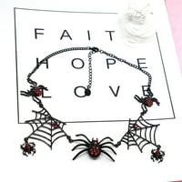 Halloween Spider ogrlica naušnica postavljena ogrlica naušnica retro kreativni nakit