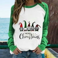 Aufmer Clearsance Božićni džemper ružne dame božićne zimske printe casual dugih rukava Crewneck košulja
