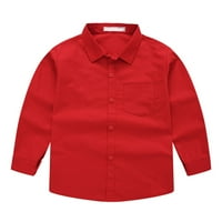 Prozračna modna jakna Djevojke dugih rukava čvrste majice crvene boje