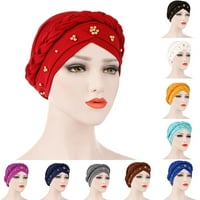 Waroomhouse Muslimanska turbana, žene bez obloge Twist Beanie Chemo Cap Headwrap Headwear, za zabavu,