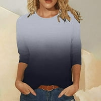 Košulje za žene rukav modni izrez tisak dugih srednjih t majica