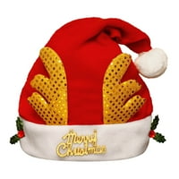 HGW Božićni štampi Mekani šešir Xmas Hat Božićni šeširi Santa Cap za božićnu zabavu Božićni crtani kapu