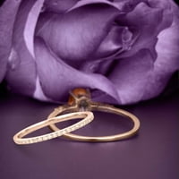 Prekrasna jedinstvena Art Deco 2. Carat ovalni rez morgatit i dijamantski movali zaručnički prsten,