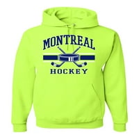 Divlji Bobby Grad Montreal Hokej Fantasy Fan Sports Unise Dukserice, bezbednosna zelena, X-velika