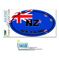Novozelandska zastava države - NZ euro ovalni slap-stripz Premium naljepnica