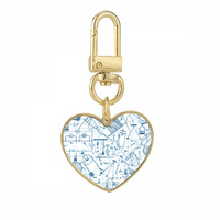 Plava fizička elektromagnetska mehaničarska grafikona zlatnog srca Metalni držač za ključeve