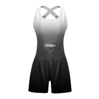 Womens Workout Romper Trčanje Onesie Trendy Ležerne prilike Jedna odjeća Ljetne vježbe JumpSuits Gym
