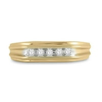 10K dvotonski zlatni okrugli dijamantski vjenčani prsten za vjenčanje CTTW