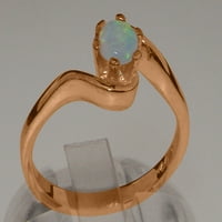 Britanci izrađeni 18k ružilijski zlatni prirodni Opal Womens Ring - Veličine Opcije - veličine 9