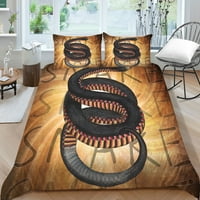 Vruća prodaja kućni dekor krevet mekani prekrivač pokrivač 3D zmija ispisa posteljina set pokrovitelja,