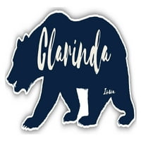 Clarinda Iowa suvenir 3x frižider magnetni medvjed dizajn