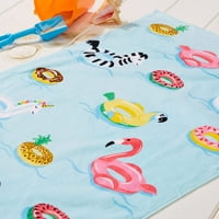 Sunce SPUTS pamučni ručnik za plažu Palmi lišće uzorak za djecu i dijete. Kupatilo, bazen, kampiranje,