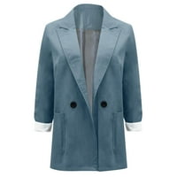Prevelika jakna za blejler za žene OL ured otvorenih prednjih dugih rukava Blazer Radna casual haljina