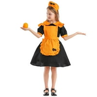 Tosmy Toddler Kids Dječji odjeća Comtome Party haljina pregačana haiševina Set Dečija haljina za zabavu