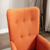 Narančasta dnevna ležaljka sa osmanskom odmorom za noge, gledajući TV posteljinu kauč na kauču za dnevni