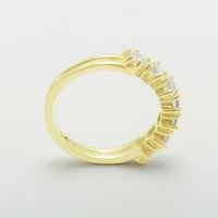 Britanci napravio 14k žuto zlatni kubični cirkoniji ženski vječni prsten - veličine opcija - veličine