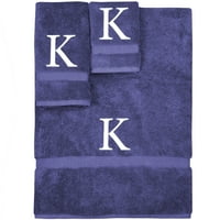 Monogramd set ručnika, personalizirani poklon, set 3- bijelog blok slova vezeni ručnik - dodatni upijajući