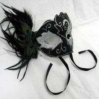 Maska maska ​​- Peacock perje - Swan Lake