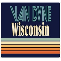 Van Dyne Wisconsin Frižider Magnet Retro Design