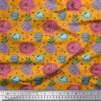 Soimoi viskoza šifonske tkanine listovi, periwinkle & peony cvjetni ispis tkanini sa širokim dvorištem