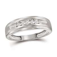 10k bijeli zlatni okrugli dijamantski vjenčani prsten CTTW
