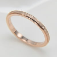 Biplut Muškarci Žene zamrznute titanijum čelični prsten za prsten za prsten prijedlog vjenčanika poklon nakita