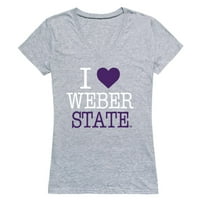 Love Weber State University Wildcats Ženska majica Heather Siva mala