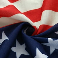 Lolmot američka košulja za zastavu Žene četvrti jul Majica casual v izrez Criss Cross Cold rame zvijezde