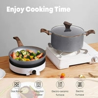 Potvilj i pans Set, NonStick set za kuhanje - granit kuhinjski setovi za kuhanje, indukcijsko kompatibilno