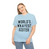 Svjetska m'kayest sestra Smiješna majica unise grafički kratki