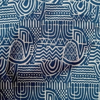 Onuone pamuk poplin plava tkanina Geometrijska afrička pletena odjeća pretežna tkanina za ispis tkanine