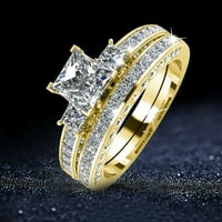 SKPBlutn prstenovi za žene Djevojke Crystal Diamond European Set Nakit Par prsten za prsten