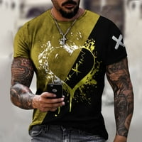 Jhkpjtaamlou muški mišićni fitness kratki rukav tiskani personalizirana modna dukserica modna majica