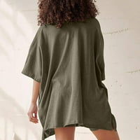 Charella Ženska noćna odjeća Shorts Spavaće odjeće Ležerne kratki rukav V-izrez Loose Tops Army Green,
