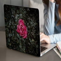 Kaishek tvrda futrola Kompatibilan je samo MacBook Pro S + crni poklopac tipkovnice A2141, tip C Rose