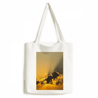 Sky Sunshine tamno narančasti oblaci tote platnene torbe za kupovinu Satchel casual torba