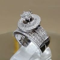 Bacc pribor za okrugli nosač Rhinestone kubični cirkonij bridalni trg zaručnički prsten za rubljeni