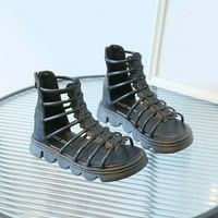 Sandale za djevojčice sdjmom djevojčice - kožne posude za gladijatore sa patentnim zatvaračem