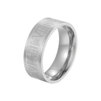 Rimske brojeve prstenaste prsten od nehrđajućeg čelika Unise prsten Muške žene