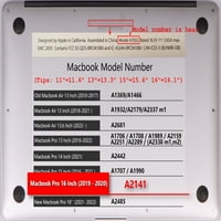 za MacBook Pro S Case - Objavljen model A2141, plastična kabla za kabel s kablom za papir od tvrdog